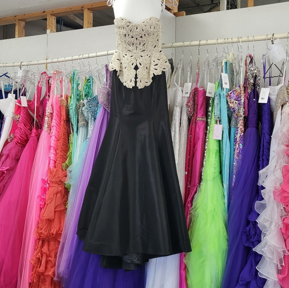 MacDuggal Formal Dress with Pearl Top